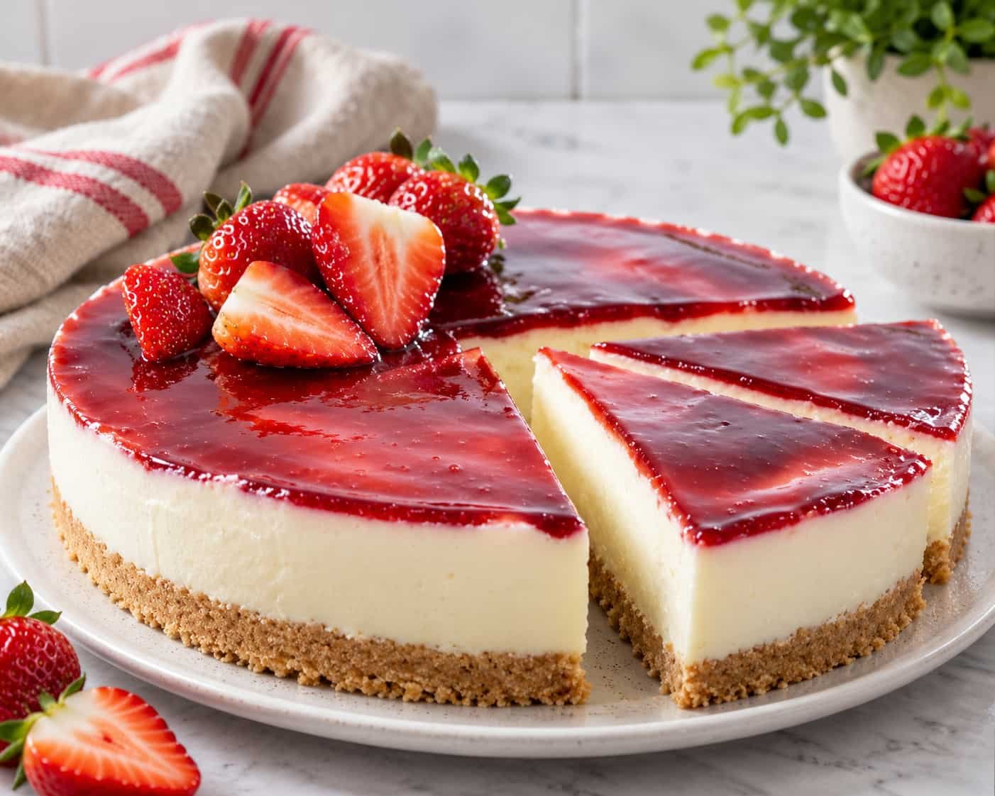 Cheesecake s jagodama s kremastim sirom i voćnim preljevom