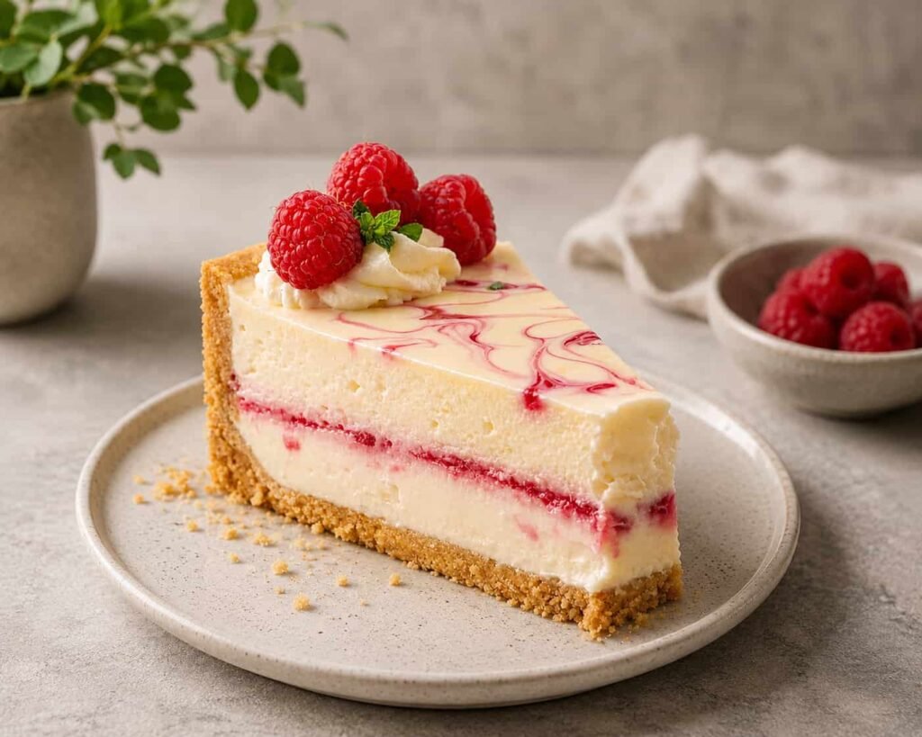 Cheesecake s malinama i bijelom čokoladom