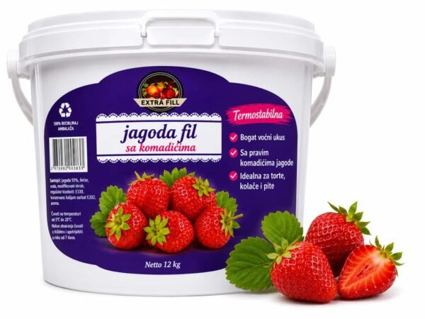 Termostabilni fil od jagode s komadićima 1 kg i 6 kg