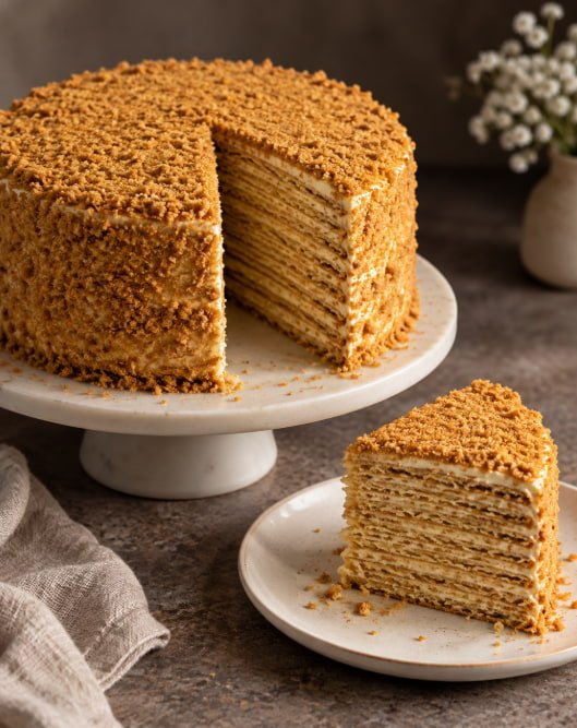 Medena torta – recept za mekane kore i kremasti fil