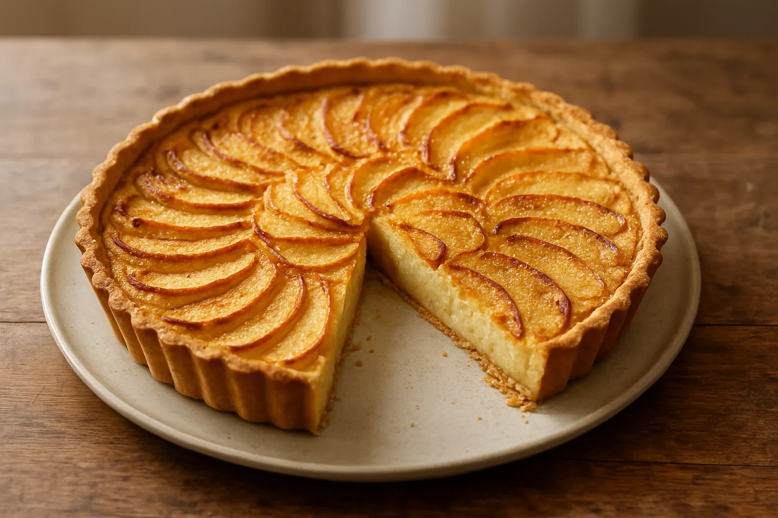 Tart s jabukama i kremastim nadjevom (tarte normande)