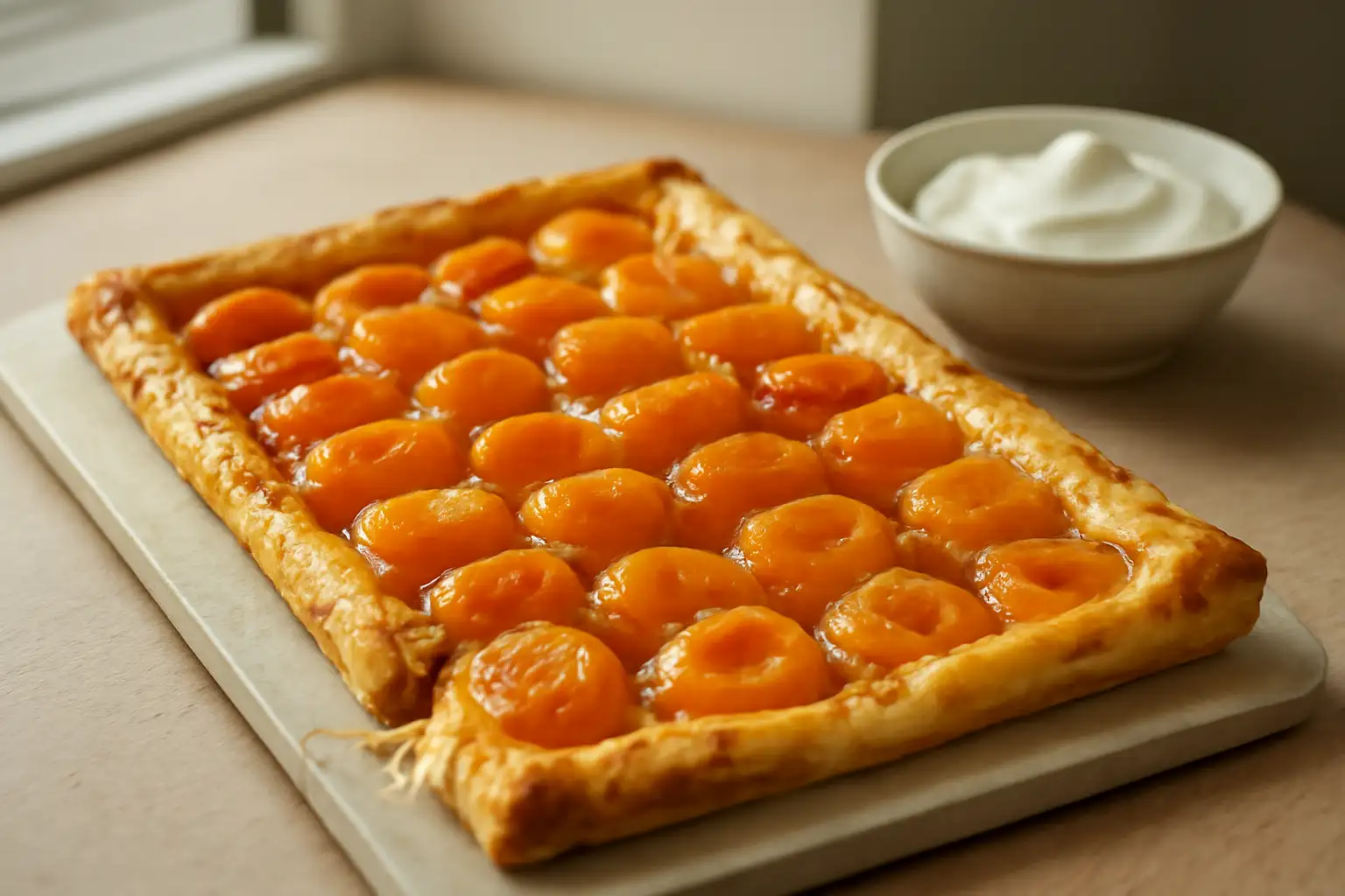 Tart s marelicama od lisnatog tijesta