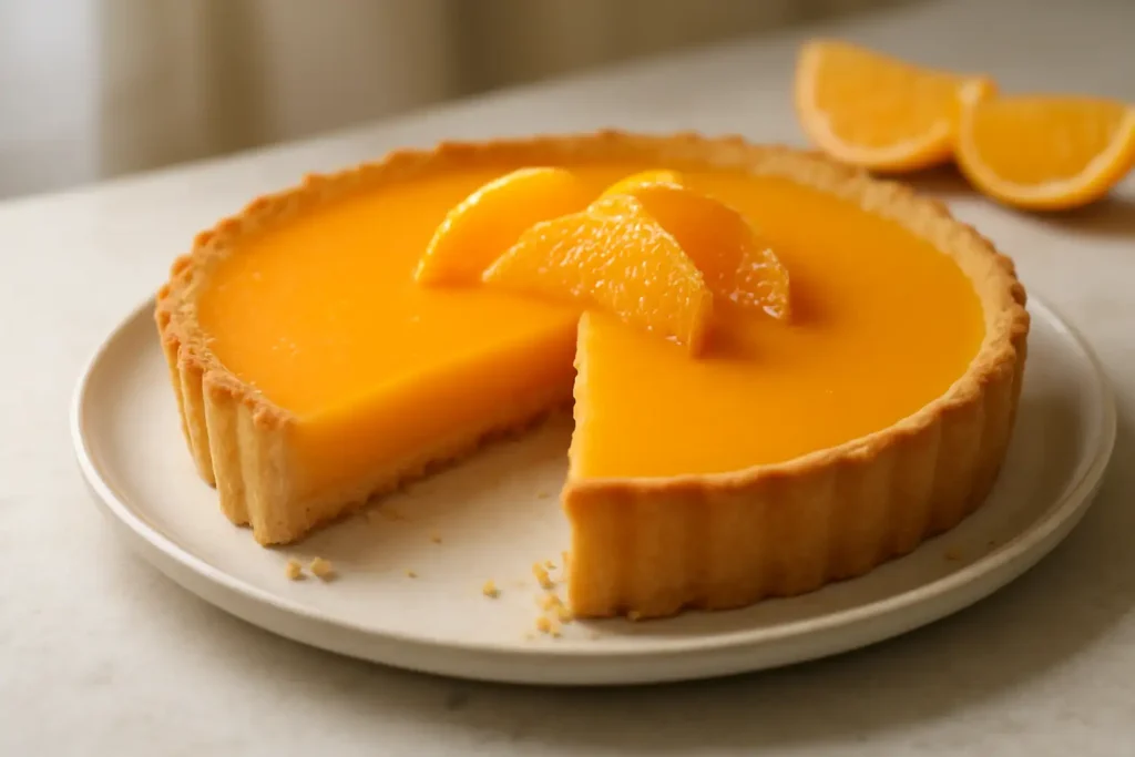 Tart s narandžom i kremom od soka narandže